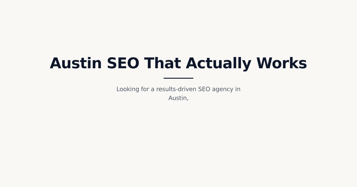 Austin SEO Agency: How GrowYourCorp Dominates Texas Search Rankings